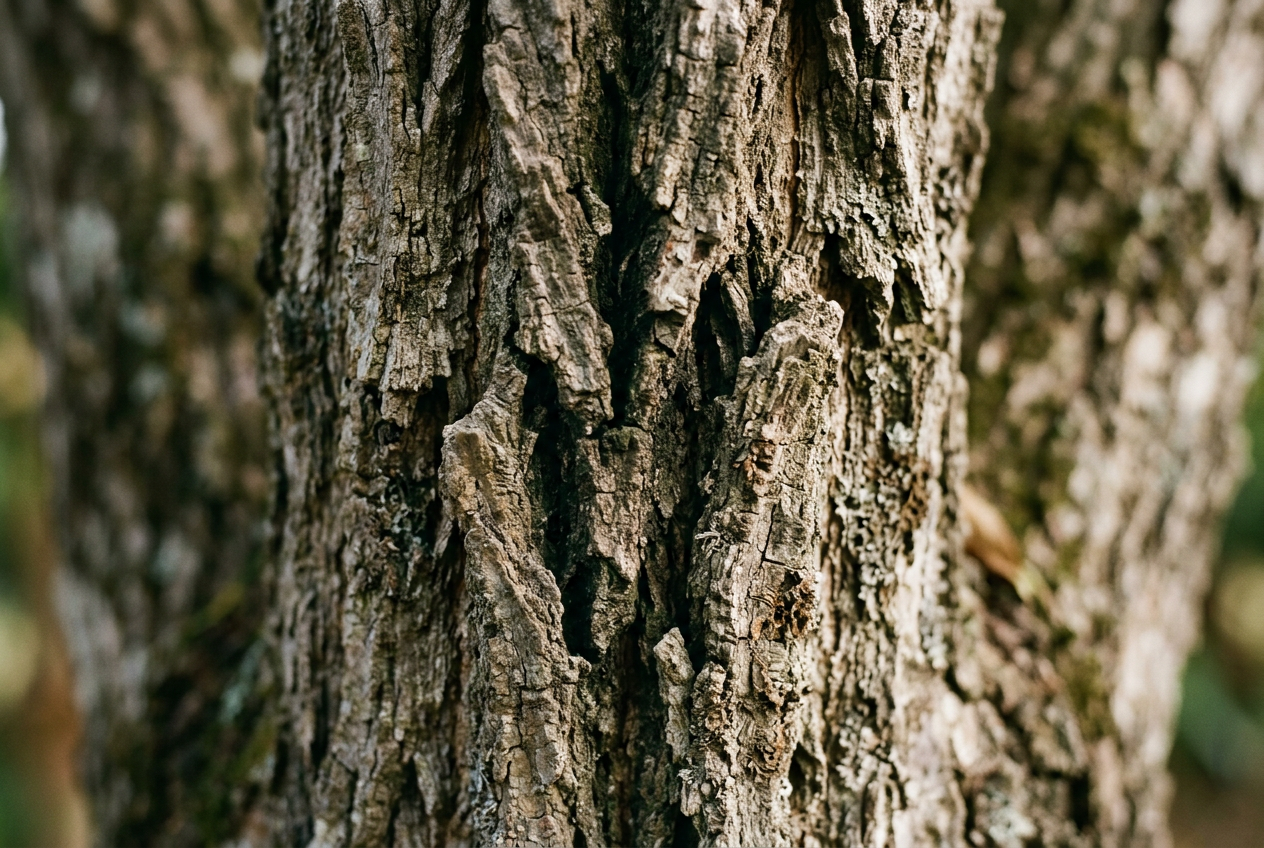Close-up of mature mango bark